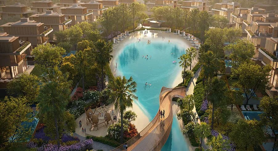 Lagoon park green spaces at Nad Al Sheba Gardens