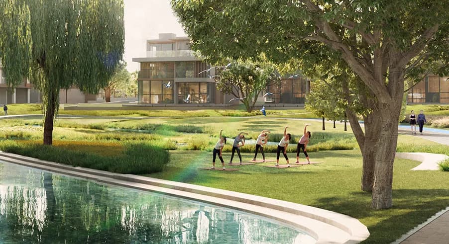 Meditation node and five senses garden at Nad Al Sheba Gardens